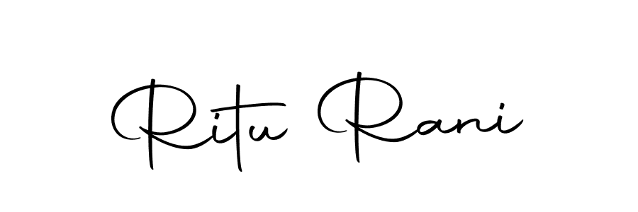 How to make Ritu Rani name signature. Use Autography-DOLnW style for creating short signs online. This is the latest handwritten sign. Ritu Rani signature style 10 images and pictures png