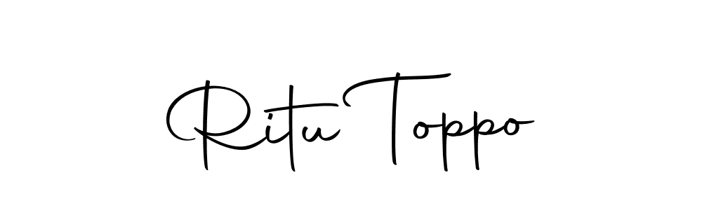 Design your own signature with our free online signature maker. With this signature software, you can create a handwritten (Autography-DOLnW) signature for name Ritu Toppo. Ritu Toppo signature style 10 images and pictures png