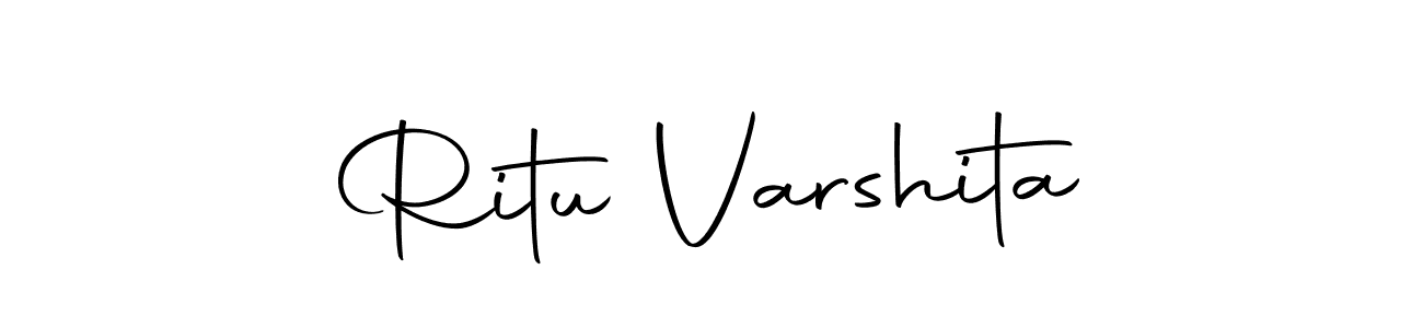 Create a beautiful signature design for name Ritu Varshita. With this signature (Autography-DOLnW) fonts, you can make a handwritten signature for free. Ritu Varshita signature style 10 images and pictures png