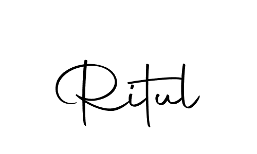 You should practise on your own different ways (Autography-DOLnW) to write your name (Ritul) in signature. don't let someone else do it for you. Ritul signature style 10 images and pictures png