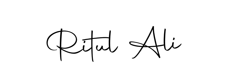 Ritul Ali stylish signature style. Best Handwritten Sign (Autography-DOLnW) for my name. Handwritten Signature Collection Ideas for my name Ritul Ali. Ritul Ali signature style 10 images and pictures png