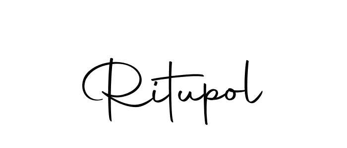 Ritupol stylish signature style. Best Handwritten Sign (Autography-DOLnW) for my name. Handwritten Signature Collection Ideas for my name Ritupol. Ritupol signature style 10 images and pictures png