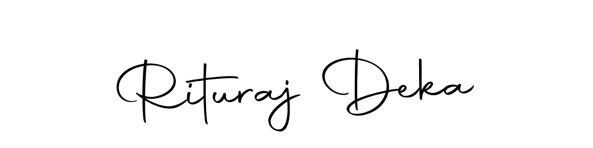 You should practise on your own different ways (Autography-DOLnW) to write your name (Rituraj Deka) in signature. don't let someone else do it for you. Rituraj Deka signature style 10 images and pictures png