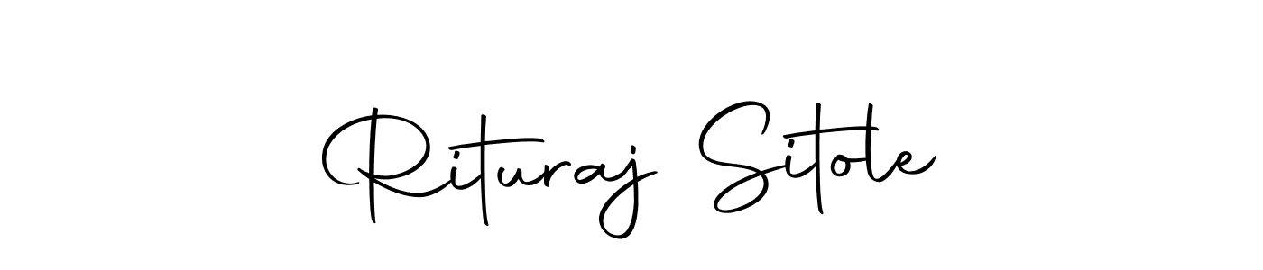 How to make Rituraj Sitole name signature. Use Autography-DOLnW style for creating short signs online. This is the latest handwritten sign. Rituraj Sitole signature style 10 images and pictures png