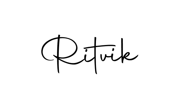Make a beautiful signature design for name Ritvik. With this signature (Autography-DOLnW) style, you can create a handwritten signature for free. Ritvik signature style 10 images and pictures png