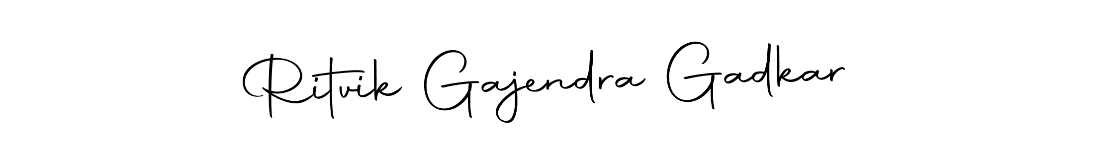Autography-DOLnW is a professional signature style that is perfect for those who want to add a touch of class to their signature. It is also a great choice for those who want to make their signature more unique. Get Ritvik Gajendra Gadkar name to fancy signature for free. Ritvik Gajendra Gadkar signature style 10 images and pictures png