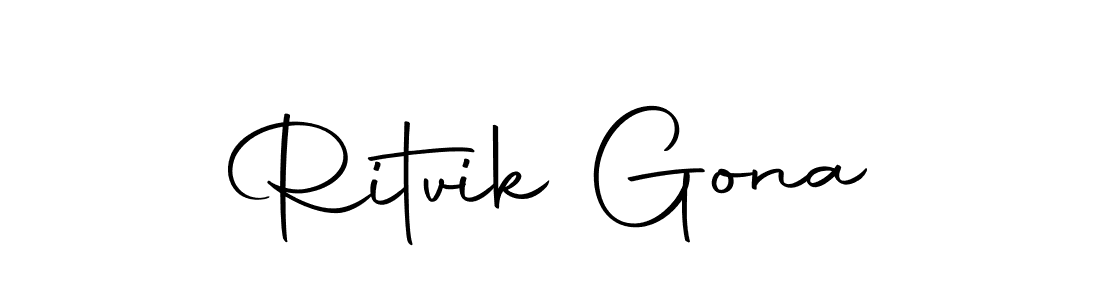 It looks lik you need a new signature style for name Ritvik Gona. Design unique handwritten (Autography-DOLnW) signature with our free signature maker in just a few clicks. Ritvik Gona signature style 10 images and pictures png