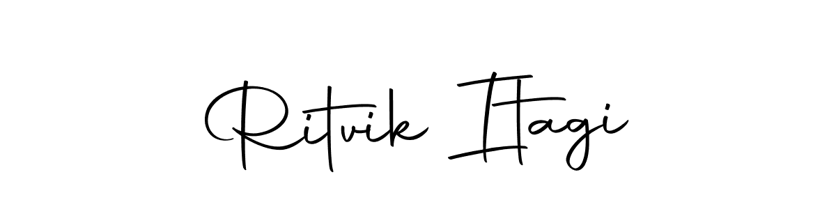 Design your own signature with our free online signature maker. With this signature software, you can create a handwritten (Autography-DOLnW) signature for name Ritvik Itagi. Ritvik Itagi signature style 10 images and pictures png