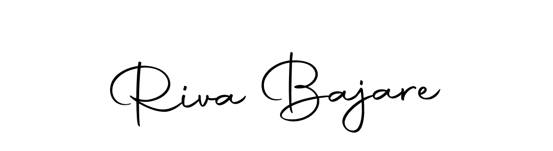 Create a beautiful signature design for name Riva Bajare. With this signature (Autography-DOLnW) fonts, you can make a handwritten signature for free. Riva Bajare signature style 10 images and pictures png