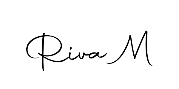Create a beautiful signature design for name Riva M. With this signature (Autography-DOLnW) fonts, you can make a handwritten signature for free. Riva M signature style 10 images and pictures png