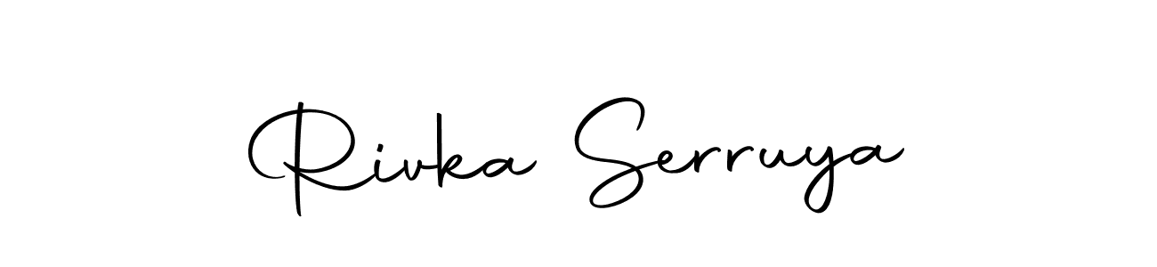 You can use this online signature creator to create a handwritten signature for the name Rivka Serruya. This is the best online autograph maker. Rivka Serruya signature style 10 images and pictures png