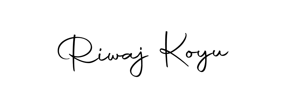 The best way (Autography-DOLnW) to make a short signature is to pick only two or three words in your name. The name Riwaj Koyu include a total of six letters. For converting this name. Riwaj Koyu signature style 10 images and pictures png