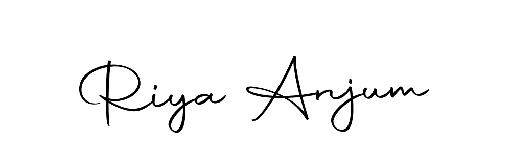 How to make Riya Anjum name signature. Use Autography-DOLnW style for creating short signs online. This is the latest handwritten sign. Riya Anjum signature style 10 images and pictures png
