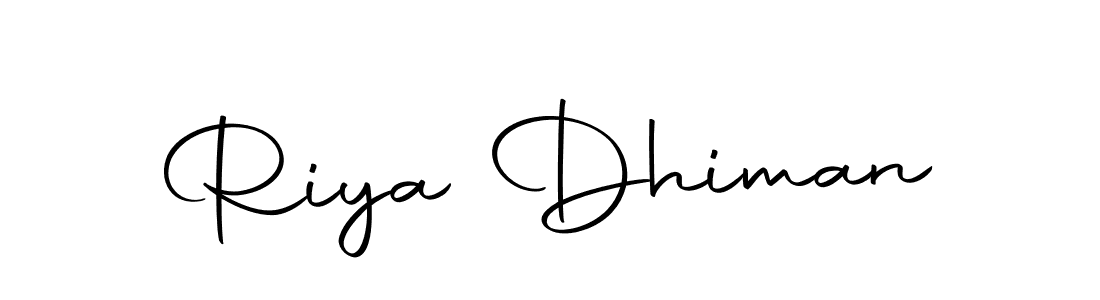 Create a beautiful signature design for name Riya Dhiman. With this signature (Autography-DOLnW) fonts, you can make a handwritten signature for free. Riya Dhiman signature style 10 images and pictures png