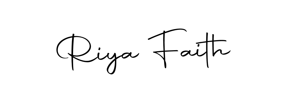 How to make Riya Faith name signature. Use Autography-DOLnW style for creating short signs online. This is the latest handwritten sign. Riya Faith signature style 10 images and pictures png