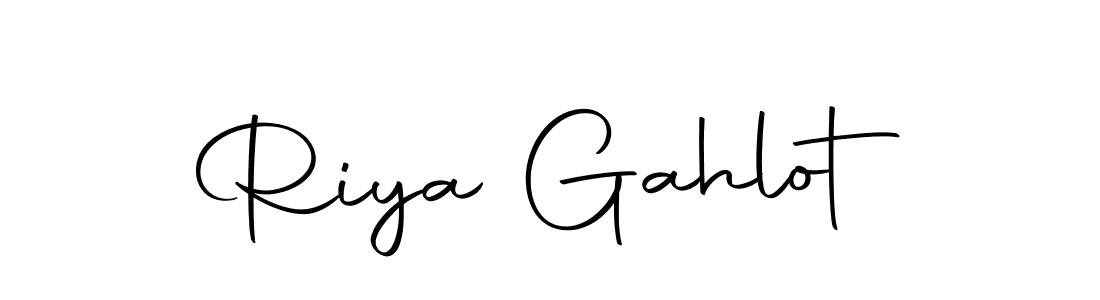 How to make Riya Gahlot name signature. Use Autography-DOLnW style for creating short signs online. This is the latest handwritten sign. Riya Gahlot signature style 10 images and pictures png