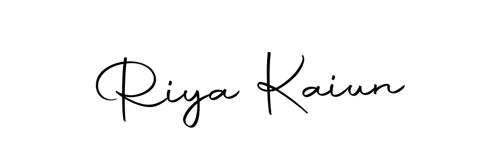 Use a signature maker to create a handwritten signature online. With this signature software, you can design (Autography-DOLnW) your own signature for name Riya Kaiun. Riya Kaiun signature style 10 images and pictures png