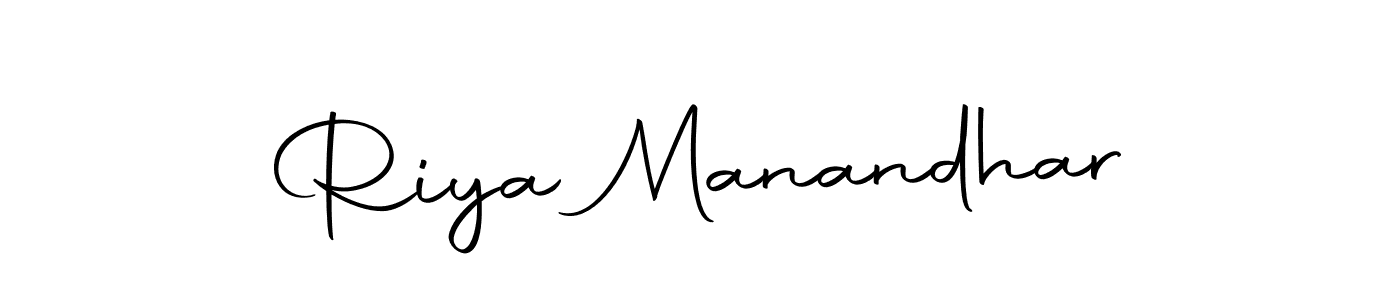 Design your own signature with our free online signature maker. With this signature software, you can create a handwritten (Autography-DOLnW) signature for name Riya Manandhar. Riya Manandhar signature style 10 images and pictures png