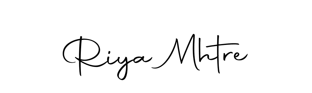 How to make Riya Mhtre name signature. Use Autography-DOLnW style for creating short signs online. This is the latest handwritten sign. Riya Mhtre signature style 10 images and pictures png