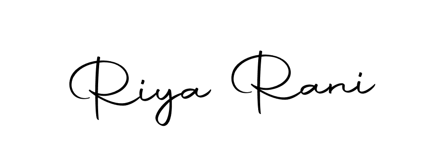 How to make Riya Rani name signature. Use Autography-DOLnW style for creating short signs online. This is the latest handwritten sign. Riya Rani signature style 10 images and pictures png