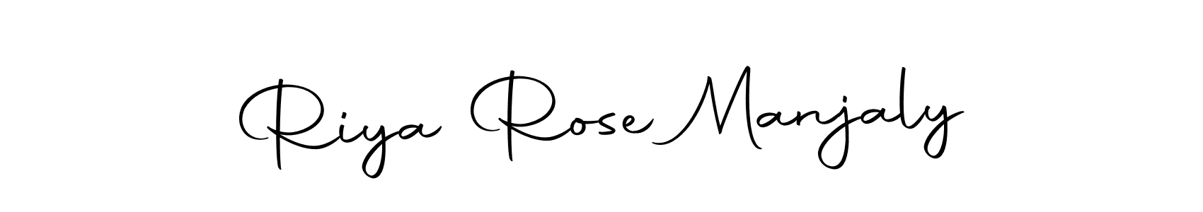The best way (Autography-DOLnW) to make a short signature is to pick only two or three words in your name. The name Riya Rose Manjaly include a total of six letters. For converting this name. Riya Rose Manjaly signature style 10 images and pictures png