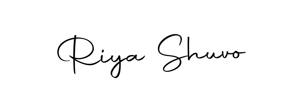 Create a beautiful signature design for name Riya Shuvo. With this signature (Autography-DOLnW) fonts, you can make a handwritten signature for free. Riya Shuvo signature style 10 images and pictures png