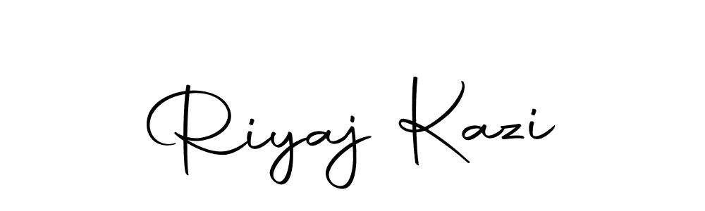 How to make Riyaj Kazi name signature. Use Autography-DOLnW style for creating short signs online. This is the latest handwritten sign. Riyaj Kazi signature style 10 images and pictures png