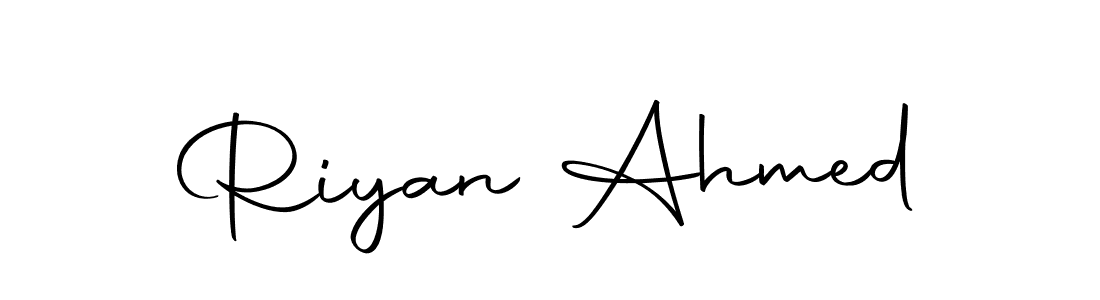Create a beautiful signature design for name Riyan Ahmed. With this signature (Autography-DOLnW) fonts, you can make a handwritten signature for free. Riyan Ahmed signature style 10 images and pictures png