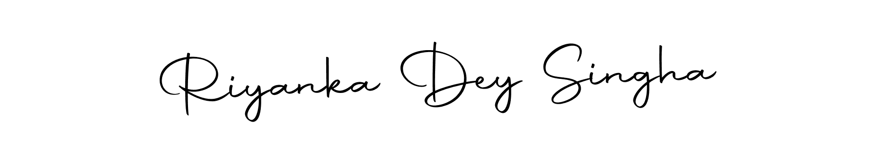 How to make Riyanka Dey Singha name signature. Use Autography-DOLnW style for creating short signs online. This is the latest handwritten sign. Riyanka Dey Singha signature style 10 images and pictures png