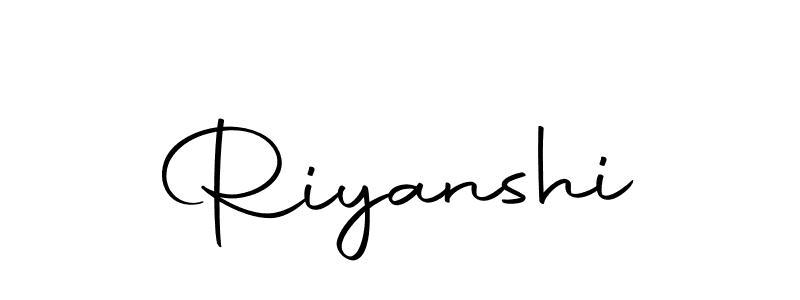 Use a signature maker to create a handwritten signature online. With this signature software, you can design (Autography-DOLnW) your own signature for name Riyanshi. Riyanshi signature style 10 images and pictures png