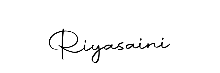 Use a signature maker to create a handwritten signature online. With this signature software, you can design (Autography-DOLnW) your own signature for name Riyasaini. Riyasaini signature style 10 images and pictures png