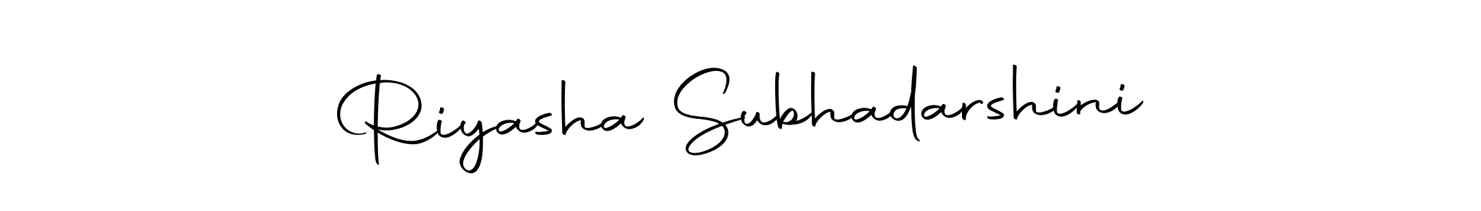 How to make Riyasha Subhadarshini name signature. Use Autography-DOLnW style for creating short signs online. This is the latest handwritten sign. Riyasha Subhadarshini signature style 10 images and pictures png