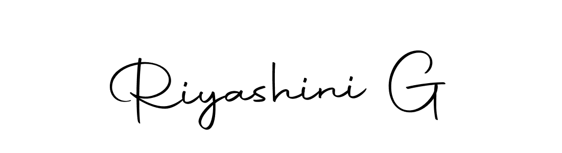 Design your own signature with our free online signature maker. With this signature software, you can create a handwritten (Autography-DOLnW) signature for name Riyashini G. Riyashini G signature style 10 images and pictures png