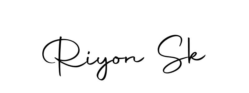 Use a signature maker to create a handwritten signature online. With this signature software, you can design (Autography-DOLnW) your own signature for name Riyon Sk. Riyon Sk signature style 10 images and pictures png