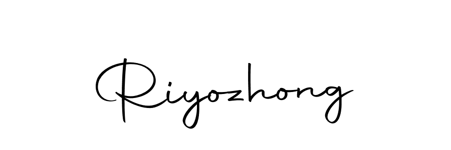 Riyozhong stylish signature style. Best Handwritten Sign (Autography-DOLnW) for my name. Handwritten Signature Collection Ideas for my name Riyozhong. Riyozhong signature style 10 images and pictures png