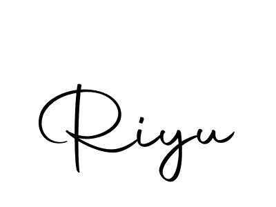 Design your own signature with our free online signature maker. With this signature software, you can create a handwritten (Autography-DOLnW) signature for name Riyu. Riyu signature style 10 images and pictures png