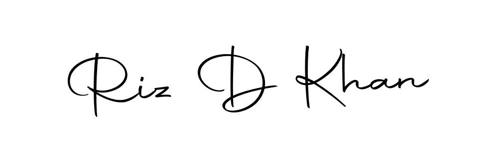 Design your own signature with our free online signature maker. With this signature software, you can create a handwritten (Autography-DOLnW) signature for name Riz D Khan. Riz D Khan signature style 10 images and pictures png