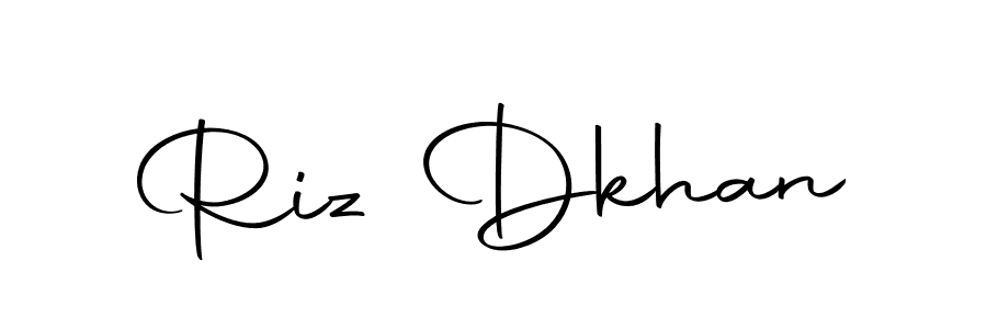 Similarly Autography-DOLnW is the best handwritten signature design. Signature creator online .You can use it as an online autograph creator for name Riz Dkhan. Riz Dkhan signature style 10 images and pictures png