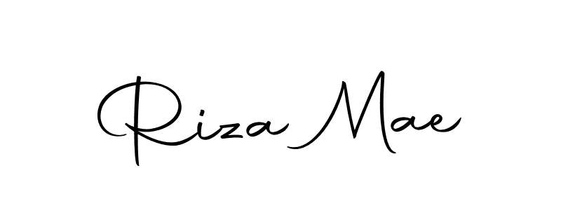 Riza Mae stylish signature style. Best Handwritten Sign (Autography-DOLnW) for my name. Handwritten Signature Collection Ideas for my name Riza Mae. Riza Mae signature style 10 images and pictures png