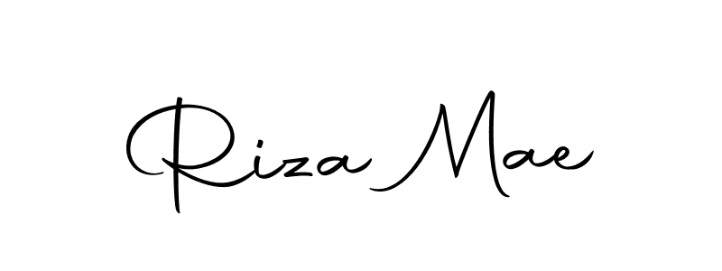 Riza Mae stylish signature style. Best Handwritten Sign (Autography-DOLnW) for my name. Handwritten Signature Collection Ideas for my name Riza Mae. Riza Mae signature style 10 images and pictures png