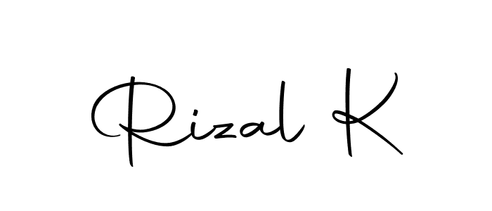 How to make Rizal K name signature. Use Autography-DOLnW style for creating short signs online. This is the latest handwritten sign. Rizal K signature style 10 images and pictures png
