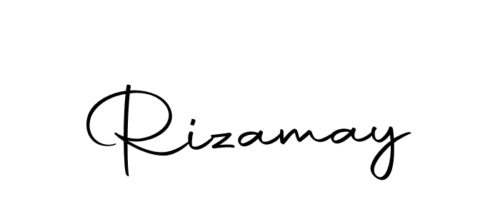 Design your own signature with our free online signature maker. With this signature software, you can create a handwritten (Autography-DOLnW) signature for name Rizamay. Rizamay signature style 10 images and pictures png