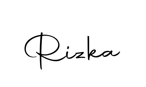 Use a signature maker to create a handwritten signature online. With this signature software, you can design (Autography-DOLnW) your own signature for name Rizka. Rizka signature style 10 images and pictures png