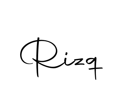 Make a beautiful signature design for name Rizq. With this signature (Autography-DOLnW) style, you can create a handwritten signature for free. Rizq signature style 10 images and pictures png