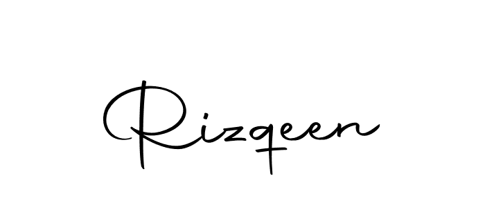 Rizqeen stylish signature style. Best Handwritten Sign (Autography-DOLnW) for my name. Handwritten Signature Collection Ideas for my name Rizqeen. Rizqeen signature style 10 images and pictures png