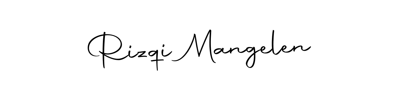 You should practise on your own different ways (Autography-DOLnW) to write your name (Rizqi Mangelen) in signature. don't let someone else do it for you. Rizqi Mangelen signature style 10 images and pictures png