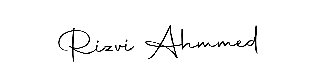 Create a beautiful signature design for name Rizvi Ahmmed. With this signature (Autography-DOLnW) fonts, you can make a handwritten signature for free. Rizvi Ahmmed signature style 10 images and pictures png