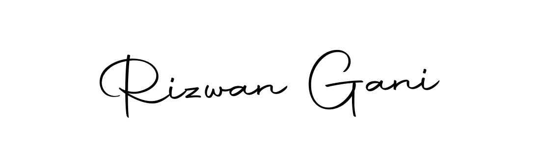 How to make Rizwan Gani name signature. Use Autography-DOLnW style for creating short signs online. This is the latest handwritten sign. Rizwan Gani signature style 10 images and pictures png