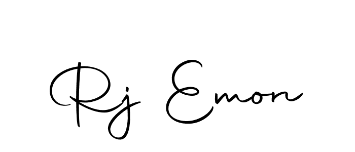 Use a signature maker to create a handwritten signature online. With this signature software, you can design (Autography-DOLnW) your own signature for name Rj Emon. Rj Emon signature style 10 images and pictures png