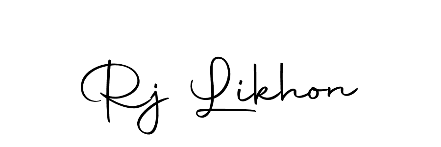 Design your own signature with our free online signature maker. With this signature software, you can create a handwritten (Autography-DOLnW) signature for name Rj Likhon. Rj Likhon signature style 10 images and pictures png